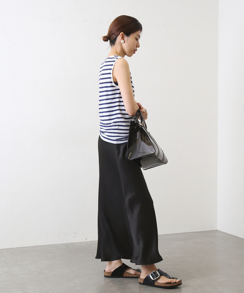 IENA（イエナ）の「《追加7》ダブルサテンスカート（スカート・レディース・ネイビー/ホワイト系その他/ブラック・34/40/38/36）」の15枚目の写真