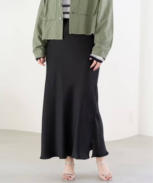 IENA（イエナ）の「《追加7》ダブルサテンスカート（スカート・レディース・ネイビー/ホワイト系その他/ブラック・34/40/38/36）」の17枚目の写真