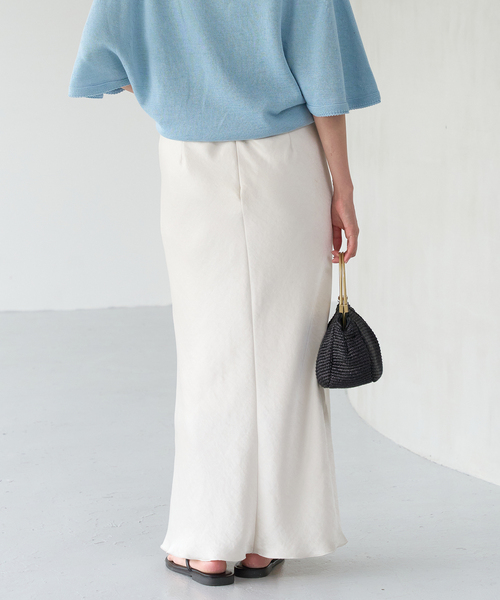 IENA（イエナ）の「《追加7》ダブルサテンスカート（スカート・レディース・ネイビー/ホワイト系その他/ブラック・34/40/38/36）」の22枚目の写真