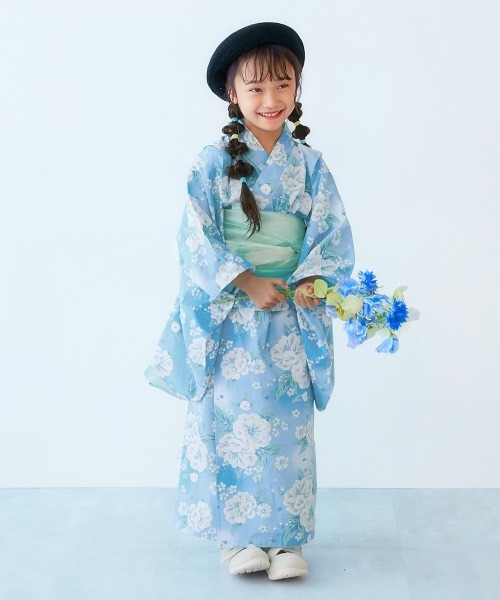 セール】【帯2本付きで華やか】簡単着付け ワンピースにもなる セール】【帯2本付きで華やか】簡単着付け ワンピースにもなる