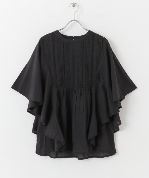 URBAN RESEARCH Sonny Label（アーバンリサーチサニーレーベル）の「ピンタックレースバタフライスリーブブラウス（シャツ/ブラウス・レディース・ミント/レモンイエロー/ブラック・FREE）」の11枚目の写真