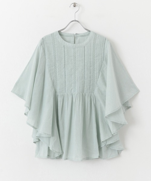 URBAN RESEARCH Sonny Label（アーバンリサーチサニーレーベル）の「ピンタックレースバタフライスリーブブラウス（シャツ/ブラウス・レディース・ミント/レモンイエロー/ブラック・FREE）」の12枚目の写真