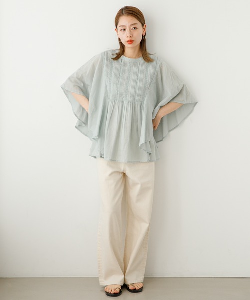URBAN RESEARCH Sonny Label（アーバンリサーチサニーレーベル）の「ピンタックレースバタフライスリーブブラウス（シャツ/ブラウス・レディース・ミント/レモンイエロー/ブラック・FREE）」の19枚目の写真