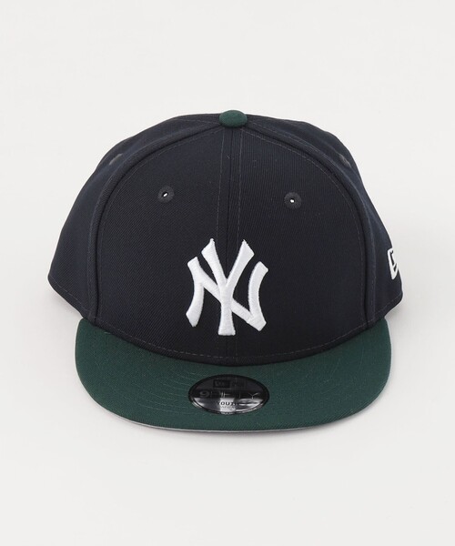 NEW ERA（ニューエラ）の「＜NEW ERA＞ニューヨーク・ヤンキース ネイビー ダークグリーンバイザー / Youth 9FIFTY（キャップ・キッズ・ネイビー・FREE）」の4枚目の写真