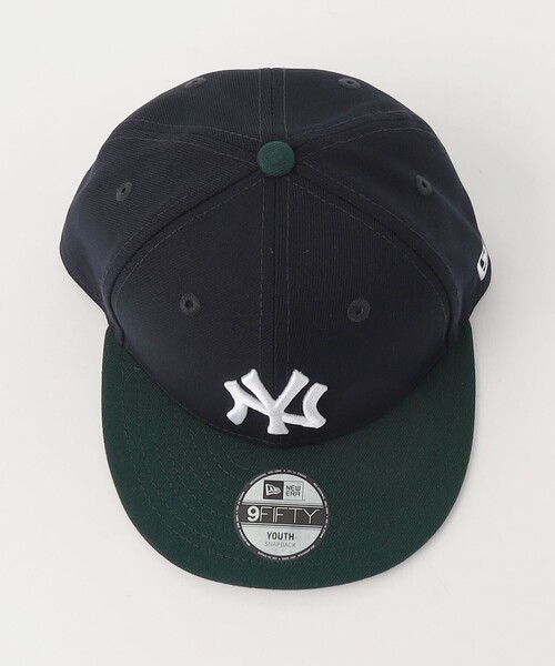 NEW ERA（ニューエラ）の「＜NEW ERA＞ニューヨーク・ヤンキース ネイビー ダークグリーンバイザー / Youth 9FIFTY（キャップ・キッズ・ネイビー・FREE）」の7枚目の写真