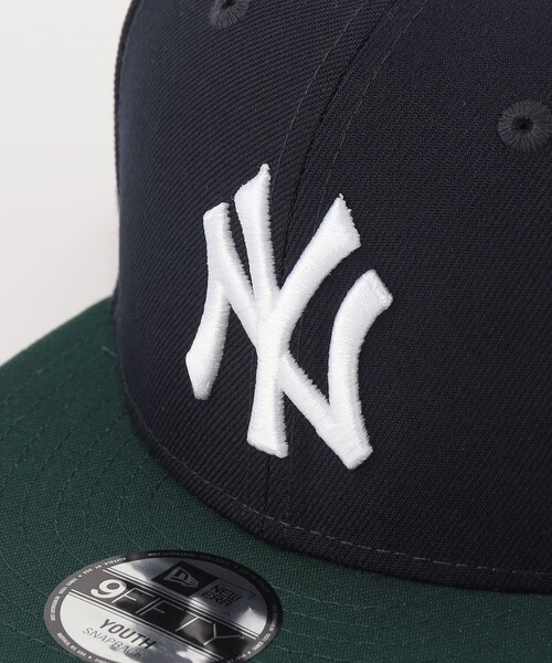 NEW ERA（ニューエラ）の「＜NEW ERA＞ニューヨーク・ヤンキース ネイビー ダークグリーンバイザー / Youth 9FIFTY（キャップ・キッズ・ネイビー・FREE）」の9枚目の写真
