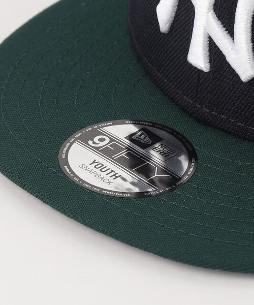 NEW ERA（ニューエラ）の「＜NEW ERA＞ニューヨーク・ヤンキース ネイビー ダークグリーンバイザー / Youth 9FIFTY（キャップ・キッズ・ネイビー・FREE）」の10枚目の写真