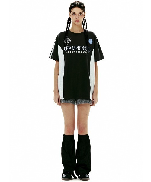 AMESWORLDWIDE(アメスワールドワイド)の「A'GEM/9 × .kom 『AMESWORLDWIDE/アメスワールドワイド』 CHAMPIONSHIP TEE/チャンピオンシップ Tシャツ(Tシャツ/カットソー・メンズ・チャコールグレー/ホワイト/ブルー・M/L)」の14枚目の写真