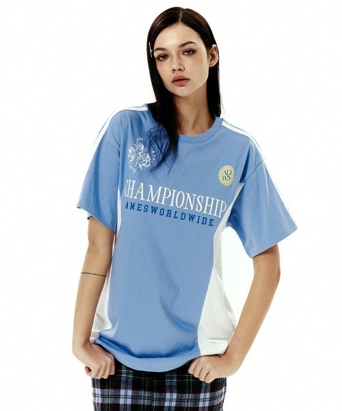 AMESWORLDWIDE(アメスワールドワイド)の「A'GEM/9 × .kom 『AMESWORLDWIDE/アメスワールドワイド』 CHAMPIONSHIP TEE/チャンピオンシップ Tシャツ(Tシャツ/カットソー・メンズ・チャコールグレー/ホワイト/ブルー・M/L)」の17枚目の写真