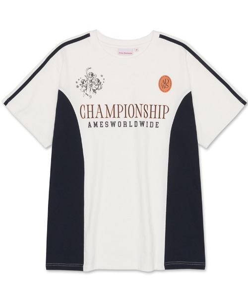 CHAMPIONSHIP AMESWORLDWIDE 半袖Tシャツ A'GEM/9 × .kom 『AMESWORLDWIDE/アメスワールドワイド