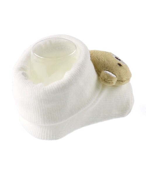 BRANSHES（ブランシェス）の「【ベビー】マスコット付き足型ソックス（ソックス/靴下・キッズ・アイボリー/ピンク・11-13cm/9-11cm）」の6枚目の写真