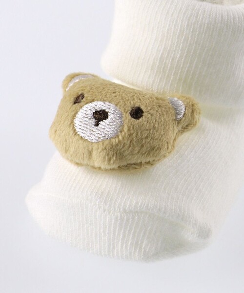 BRANSHES（ブランシェス）の「【ベビー】マスコット付き足型ソックス（ソックス/靴下・キッズ・アイボリー/ピンク・11-13cm/9-11cm）」の8枚目の写真