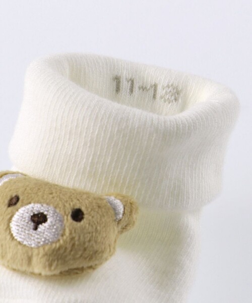 BRANSHES（ブランシェス）の「【ベビー】マスコット付き足型ソックス（ソックス/靴下・キッズ・アイボリー/ピンク・11-13cm/9-11cm）」の9枚目の写真