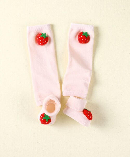 BRANSHES（ブランシェス）の「【ベビー】マスコット付き足型ソックス（ソックス/靴下・キッズ・アイボリー/ピンク・11-13cm/9-11cm）」の13枚目の写真