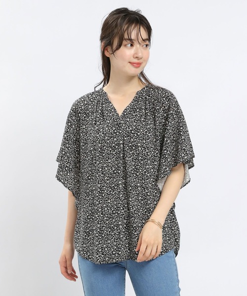 GLOBAL WORK Smile Seed Store（グローバルワーク スマイルシードストア）の「レーヨンスキッパーフレアブラウス/176129（シャツ/ブラウス・レディース・ホワイト系その他3/ホワイト系その他2/ブルー系その他/ホワイト系その他/グレー系その他/ホワイト系その他4/ホワイト系その他5/ブルー系その他2/チェック・SMALL/X-LARGE/LARGE/MEDIUM）」の5枚目の写真