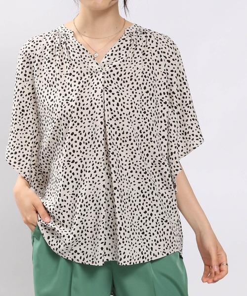 GLOBAL WORK Smile Seed Store（グローバルワーク スマイルシードストア）の「レーヨンスキッパーフレアブラウス/176129（シャツ/ブラウス・レディース・ホワイト系その他3/ホワイト系その他2/ブルー系その他/ホワイト系その他/グレー系その他/ホワイト系その他4/ホワイト系その他5/ブルー系その他2/チェック・SMALL/X-LARGE/LARGE/MEDIUM）」の11枚目の写真