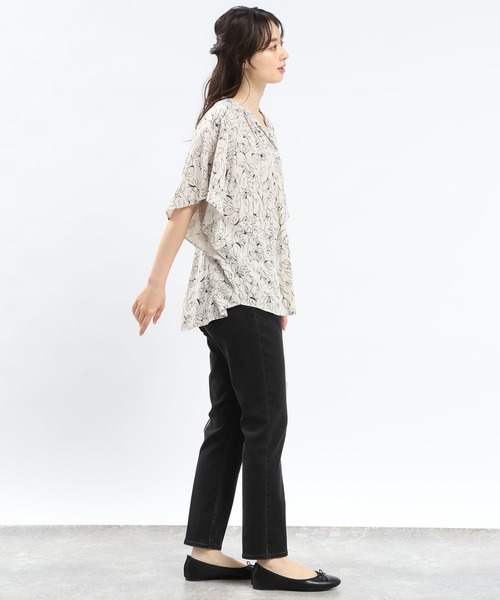 GLOBAL WORK Smile Seed Store（グローバルワーク スマイルシードストア）の「レーヨンスキッパーフレアブラウス/176129（シャツ/ブラウス・レディース・ホワイト系その他3/ホワイト系その他2/ブルー系その他/ホワイト系その他/グレー系その他/ホワイト系その他4/ホワイト系その他5/ブルー系その他2/チェック・SMALL/X-LARGE/LARGE/MEDIUM）」の14枚目の写真