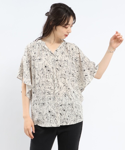 GLOBAL WORK Smile Seed Store（グローバルワーク スマイルシードストア）の「レーヨンスキッパーフレアブラウス/176129（シャツ/ブラウス・レディース・ホワイト系その他3/ホワイト系その他2/ブルー系その他/ホワイト系その他/グレー系その他/ホワイト系その他4/ホワイト系その他5/ブルー系その他2/チェック・SMALL/X-LARGE/LARGE/MEDIUM）」の15枚目の写真