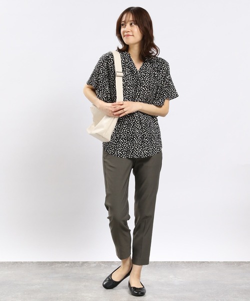 GLOBAL WORK Smile Seed Store（グローバルワーク スマイルシードストア）の「レーヨンスキッパーフレアブラウス/176129（シャツ/ブラウス・レディース・ホワイト系その他3/ホワイト系その他2/ブルー系その他/ホワイト系その他/グレー系その他/ホワイト系その他4/ホワイト系その他5/ブルー系その他2/チェック・SMALL/X-LARGE/LARGE/MEDIUM）」の20枚目の写真