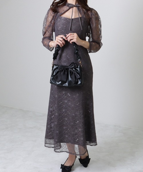Lace Ladies(レースレディース)の「チェーン付き 2WAY ビッグリボン ギャザー ショルダーバッグ(ショルダーバッグ・レディース・ブラック/ホワイト・FREE)」の15枚目の写真