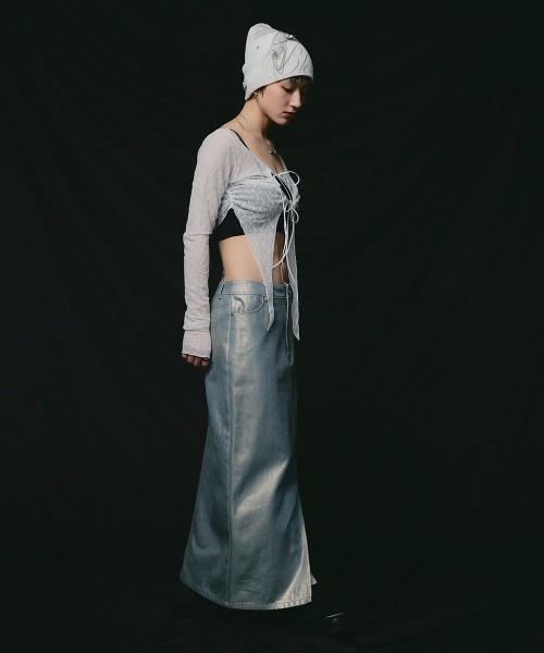 led.tokyo（レッドトウキョウ）の「【led.tokyo】ホイルデニムスカート（デニムスカート・レディース・ブルー・FREE）」の11枚目の写真