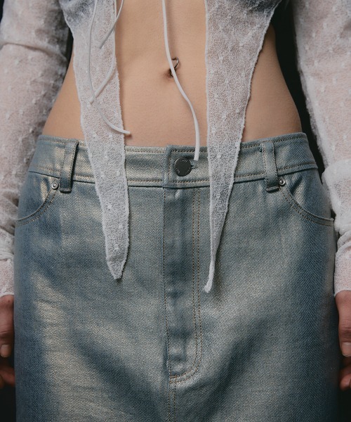 led.tokyo（レッドトウキョウ）の「【led.tokyo】ホイルデニムスカート（デニムスカート・レディース・ブルー・FREE）」の15枚目の写真