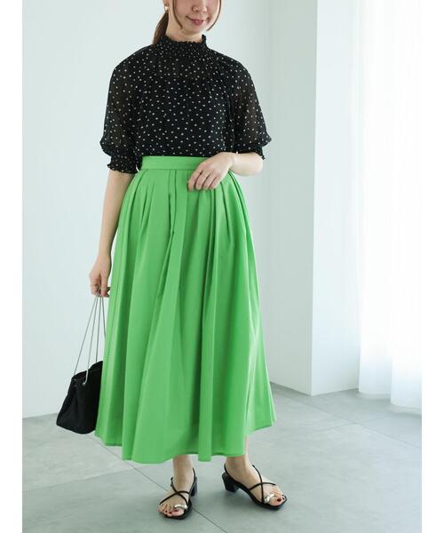 Te chichi（テチチ）の「柄アソートシャーリングスタンドブラウス（シャツ/ブラウス・レディース・グレー/ブラック/イエロー/オフホワイト・F）」の20枚目の写真