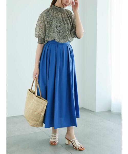 Te chichi（テチチ）の「柄アソートシャーリングスタンドブラウス（シャツ/ブラウス・レディース・グレー/ブラック/イエロー/オフホワイト・F）」の12枚目の写真