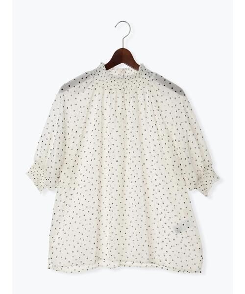 Te chichi（テチチ）の「柄アソートシャーリングスタンドブラウス（シャツ/ブラウス・レディース・グレー/ブラック/イエロー/オフホワイト・F）」の15枚目の写真