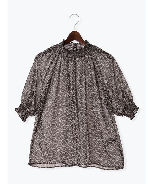 Te chichi（テチチ）の「柄アソートシャーリングスタンドブラウス（シャツ/ブラウス・レディース・グレー/ブラック/イエロー/オフホワイト・F）」の16枚目の写真