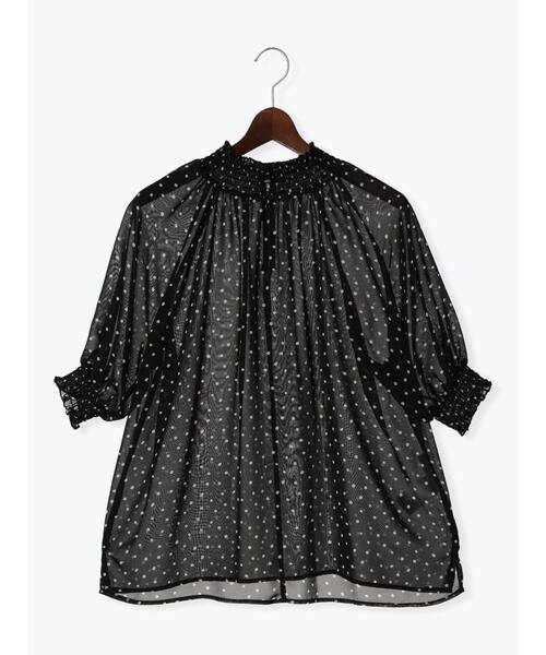 Te chichi（テチチ）の「柄アソートシャーリングスタンドブラウス（シャツ/ブラウス・レディース・グレー/ブラック/イエロー/オフホワイト・F）」の17枚目の写真