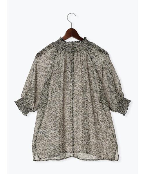 Te chichi（テチチ）の「柄アソートシャーリングスタンドブラウス（シャツ/ブラウス・レディース・グレー/ブラック/イエロー/オフホワイト・F）」の7枚目の写真