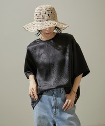 SALON adam et rope' | アセテートヴィンテージサテンTブラウス【接触冷感・洗える】(Tシャツ/カットソー)