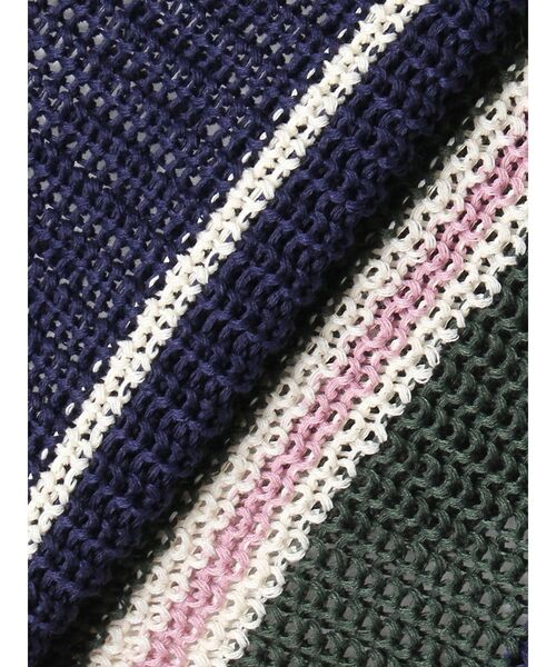 jouetie（ジュエティ）の「マルチスリーブクラッシュボーダーニット（ニット/セーター・レディース・パープル/ネイビー/アイボリー・MEDIUM）」の7枚目の写真