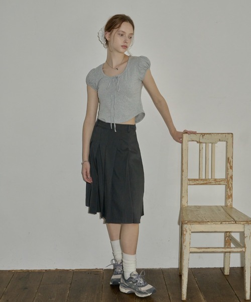 bibiy. B.PUFF SWEAT SHIRTパフスリーブTシャツ 未使用 puff sleeve ribbon T / パフスリーブリボンTシャツ（Tシャツ