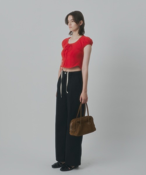 puff sleeve ribbon T / パフスリーブリボンTシャツ（Tシャツ