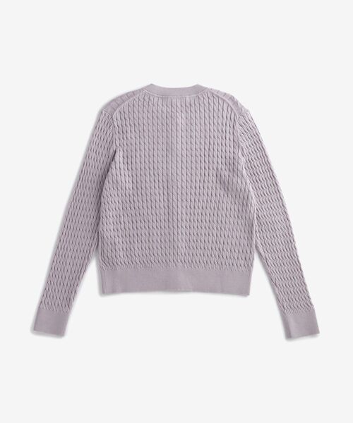 TOMMY HILFIGER(トミーヒルフィガー)の「ケーブルクルーネックカーディガン(ニット/セーター・レディース・ブラック/アイボリー/ネイビー/オレンジ/アイボリー系2/レッド/モスグリーン/ライトパープル/ホワイト/ネイビー系/アイボリー系3/イエロー系その他3/グレー・SMALL/X-SMALL/XX-SMALL/MEDIUM)」の15枚目の写真
