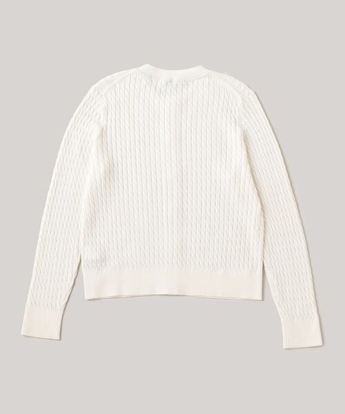 TOMMY HILFIGER(トミーヒルフィガー)の「ケーブルクルーネックカーディガン(ニット/セーター・レディース・ブラック/アイボリー/ネイビー/オレンジ/アイボリー系2/レッド/モスグリーン/ライトパープル/ホワイト/ネイビー系/アイボリー系3/イエロー系その他3/グレー・SMALL/X-SMALL/XX-SMALL/MEDIUM)」の19枚目の写真