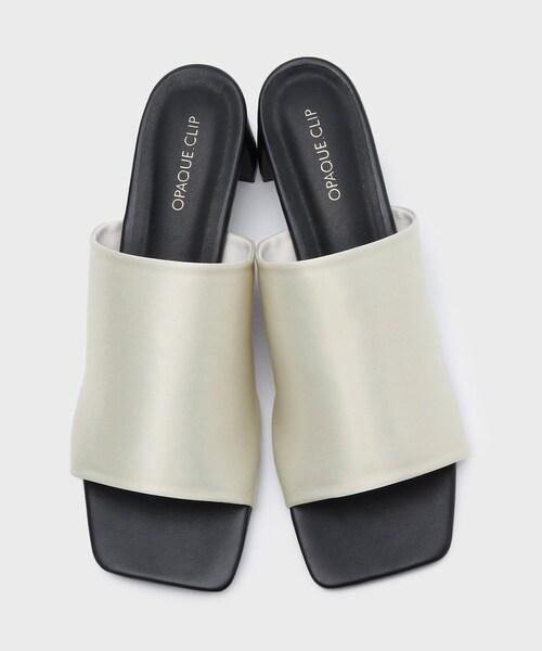 OPAQUE.CLIP（オペークドットクリップ）の「◆ストレッチサテンミュールサンダル（サンダル・レディース・ブラック/カーキ/オフホワイト・02/03）」の8枚目の写真