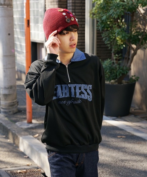 ROOPTOKYO（ループトウキョウ）の「カレッジロゴハーフジップスウェット（スウェット・メンズ・ブラック/ブラウン/アッシュ・L/XL/M）」の10枚目の写真