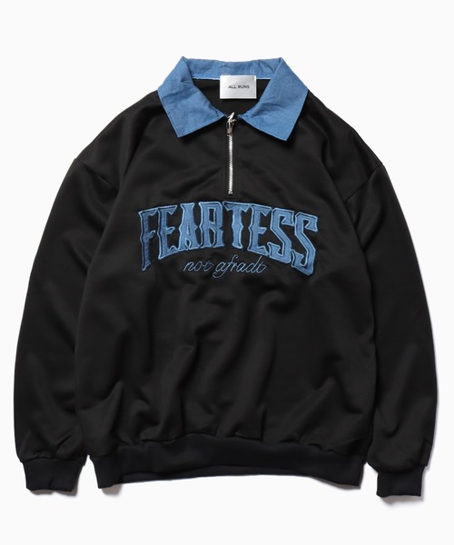 ROOPTOKYO（ループトウキョウ）の「カレッジロゴハーフジップスウェット（スウェット・メンズ・ブラック/ブラウン/アッシュ・L/XL/M）」の9枚目の写真