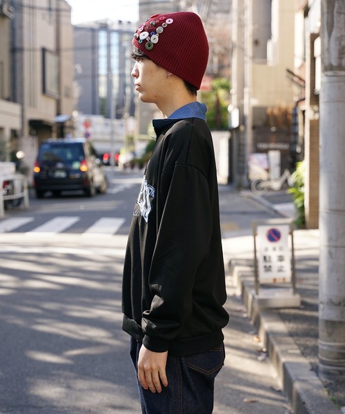 ROOPTOKYO（ループトウキョウ）の「カレッジロゴハーフジップスウェット（スウェット・メンズ・ブラック/ブラウン/アッシュ・L/XL/M）」の19枚目の写真