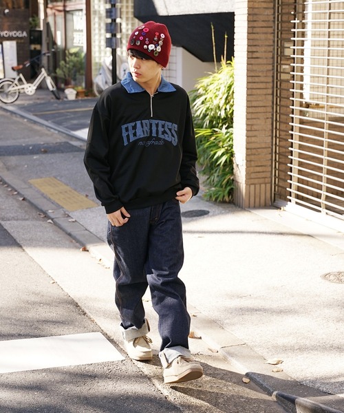 ROOPTOKYO（ループトウキョウ）の「カレッジロゴハーフジップスウェット（スウェット・メンズ・ブラック/ブラウン/アッシュ・L/XL/M）」の11枚目の写真