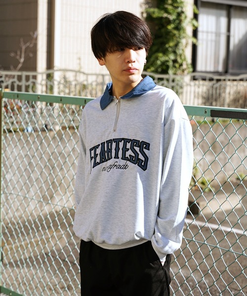 ROOPTOKYO（ループトウキョウ）の「カレッジロゴハーフジップスウェット（スウェット・メンズ・ブラック/ブラウン/アッシュ・L/XL/M）」の13枚目の写真