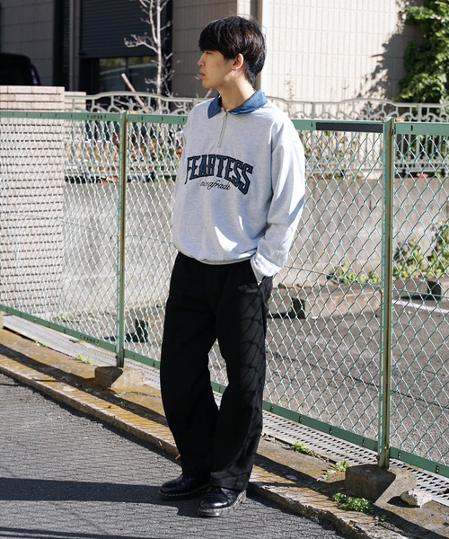 ROOPTOKYO（ループトウキョウ）の「カレッジロゴハーフジップスウェット（スウェット・メンズ・ブラック/ブラウン/アッシュ・L/XL/M）」の14枚目の写真