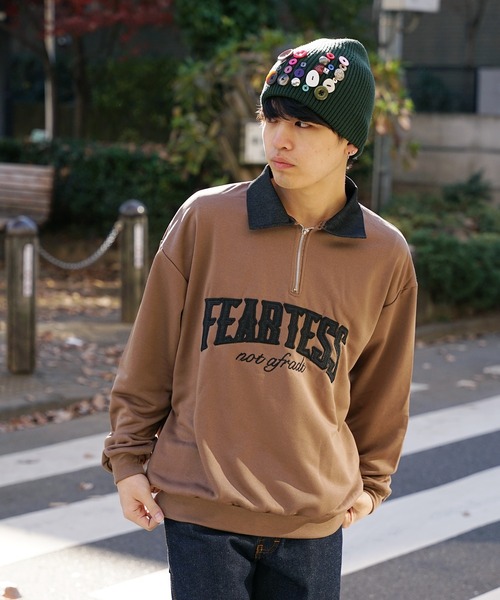 ROOPTOKYO（ループトウキョウ）の「カレッジロゴハーフジップスウェット（スウェット・メンズ・ブラック/ブラウン/アッシュ・L/XL/M）」の16枚目の写真