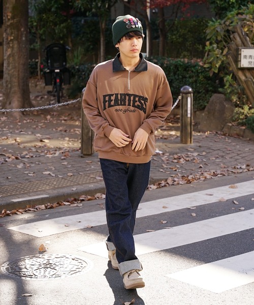 ROOPTOKYO（ループトウキョウ）の「カレッジロゴハーフジップスウェット（スウェット・メンズ・ブラック/ブラウン/アッシュ・L/XL/M）」の17枚目の写真