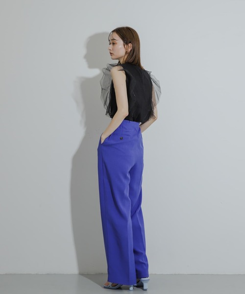 HEYUMM（ヘユム）の「チュールドッキングノースリーブトップ（その他トップス・レディース・オフホワイト/ブラック/ブラウン・ONE）」の20枚目の写真