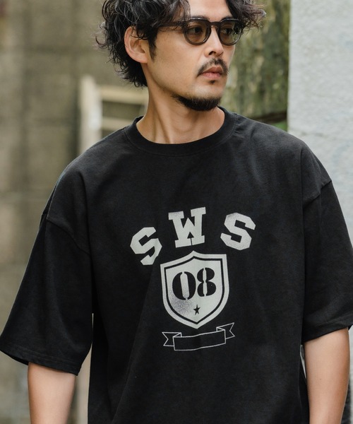 SIDEWAY STANCE（サイドウェイスタンス）の「【SIDEWAY STANCE】オリジナル ミリタリー プリント 半袖Tシャツ（Tシャツ/カットソー・メンズ・ホワイト系1/ブルー/ホワイト系/ブラック/カーキ系/ブラック系/グレー系1/ブラック系1/ホワイト・X-LARGE/LARGE/MEDIUM/SMALL）」の6枚目の写真