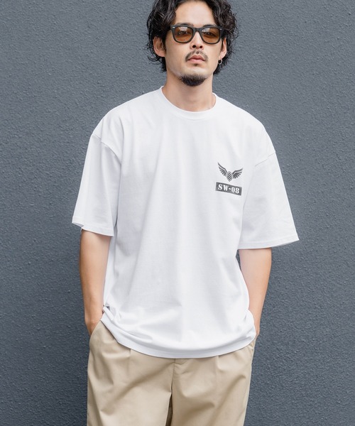 SIDEWAY STANCE（サイドウェイスタンス）の「【SIDEWAY STANCE】オリジナル ミリタリー プリント 半袖Tシャツ（Tシャツ/カットソー・メンズ・ホワイト系1/ブルー/ホワイト系/ブラック/カーキ系/ブラック系/グレー系1/ブラック系1/ホワイト・X-LARGE/LARGE/MEDIUM/SMALL）」の22枚目の写真